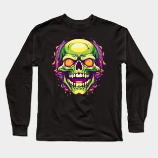 Laughing toxic skull Long Sleeve T-Shirt